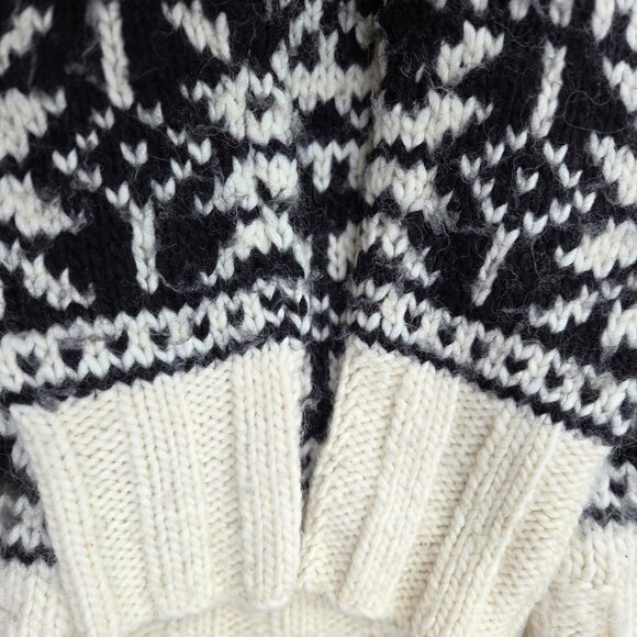 J. CREW Handknit Wool Alpaca Nordic Fair Isle Chunky Knit Sweater - Picture 9 of 10